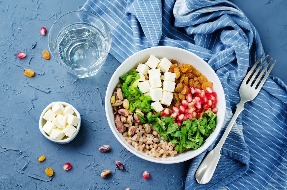 Salade d'orge mondé et légumes de saison - Au bonheur en vrac